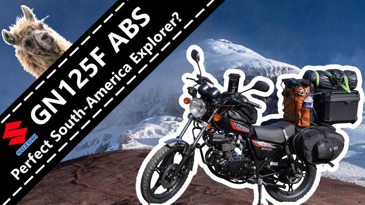 Suzuki GN125F ABS – Review + mods for touring South-America